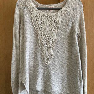 Tan lacy sweater/sweater shirt